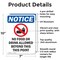 Signmission No Food Or Drink Allowed, 7 in W x Rectangle, Aluminum OS-2PACK-NS-A-710-V-14584 - alternate 3